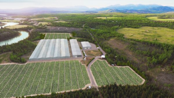 Aerial view of Yukon's ArcticPharm, the first and only lp